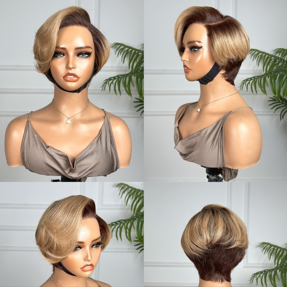 Color Pixie Cut Mini Closure Wig - 6"
